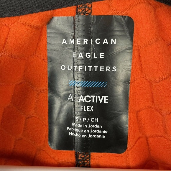 American Eagle AE Active Flex Mens Jacket Small Full Zip Hooded Sweatshirt Red - Picture 4 of 12